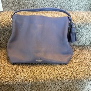 Kate Spade periwinkle blue Hobo Bag with Tassel Detail